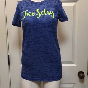 LoveAll Burnout Tennis Top “Two Setsy” NWT!